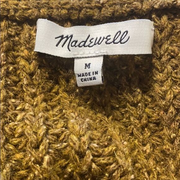 ✨2xHP✨MADEWELL Pleat Sleeve Pull Over V Neck Sweater✨ - Picture 7 of 7
